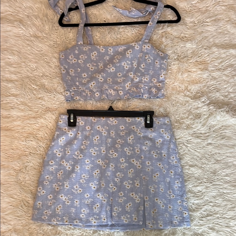 Altar'd State Blue Floral Two-Piece Set